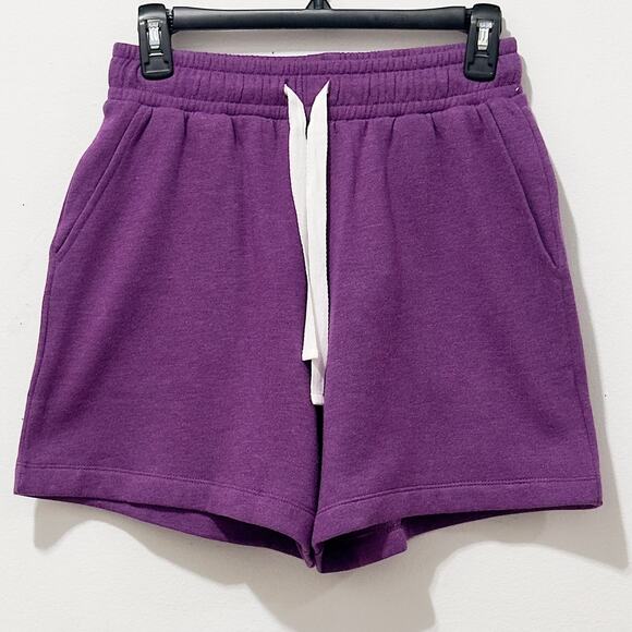 NWT: Spring & Mercer - Women's Purple, Drawstring, Fleece, Sweat Shorts (size S) - Picture 1 of 3